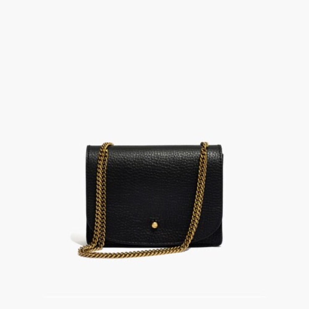 NWT Madewell The Chain Crossbody Bag in true black